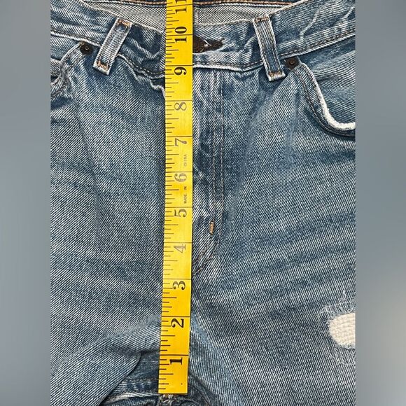 Levi’s 505 Orange Tab Jeans Distressed Regular Fit Size 29 - Picture 5 of 8